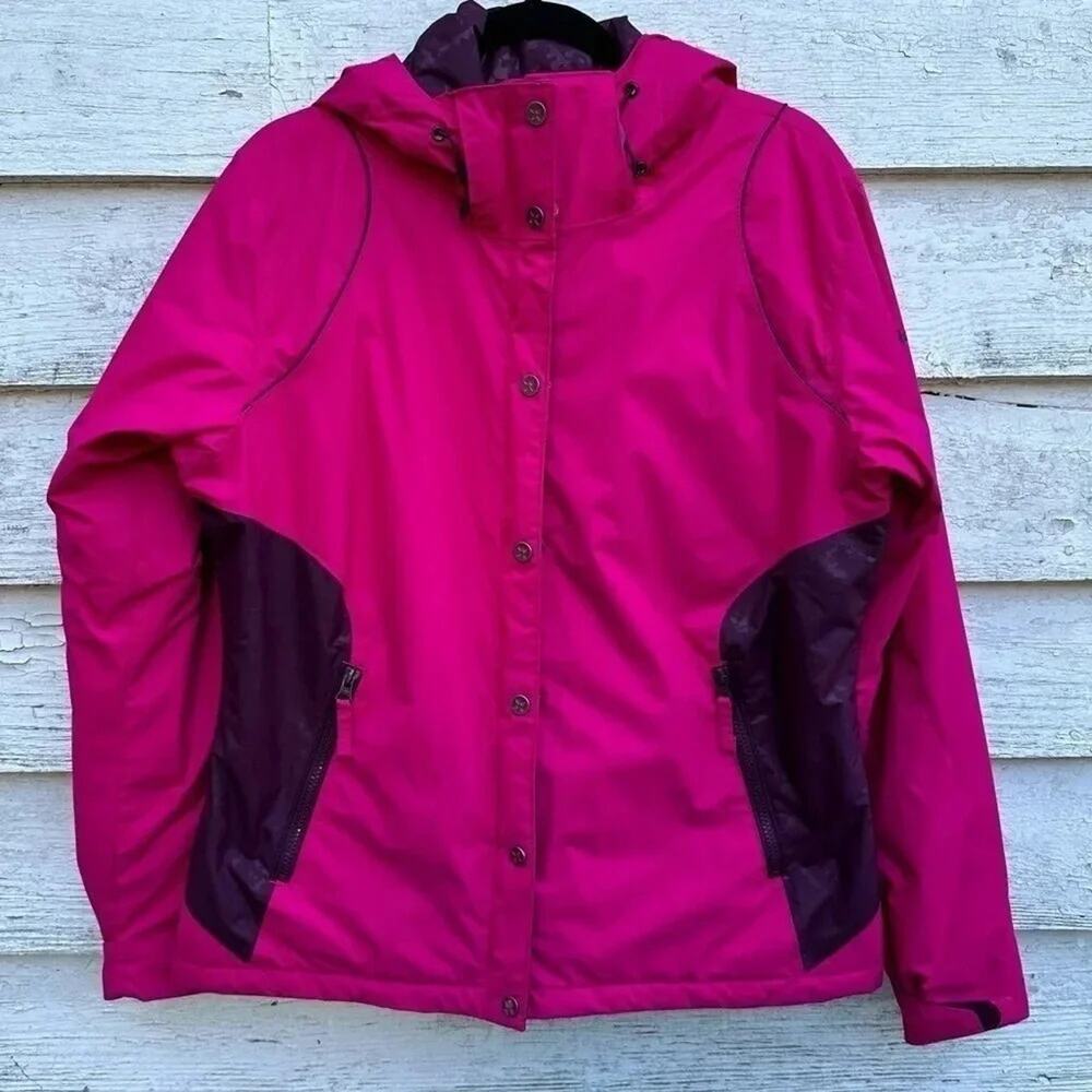 Columbia Women's Pink Puffer Winter Coat Water Resistant Size Large